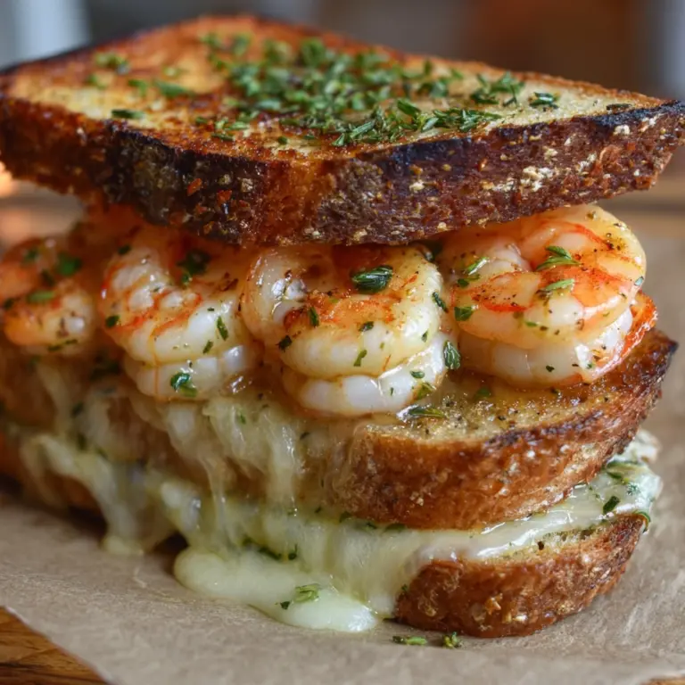 Ultimate Shrimp Grilled Cheese with Garlic Bread Recipe