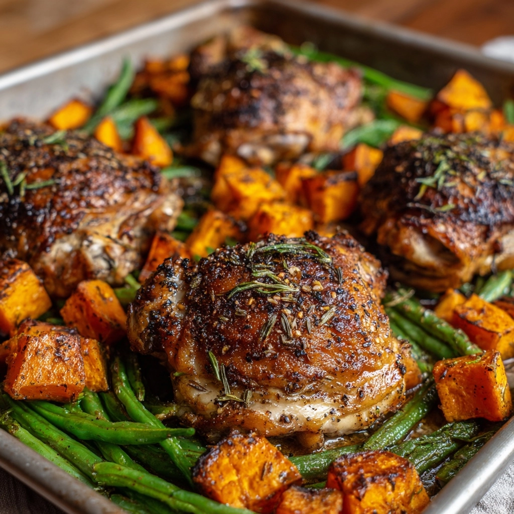 One Pan Maple Mustard Chicken Recipe - Recipe Image