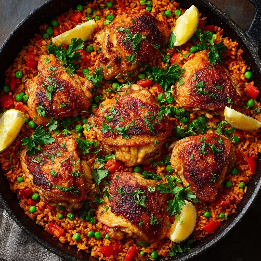 One Pan Spanish Chicken and Rice Recipe - Recipe Image