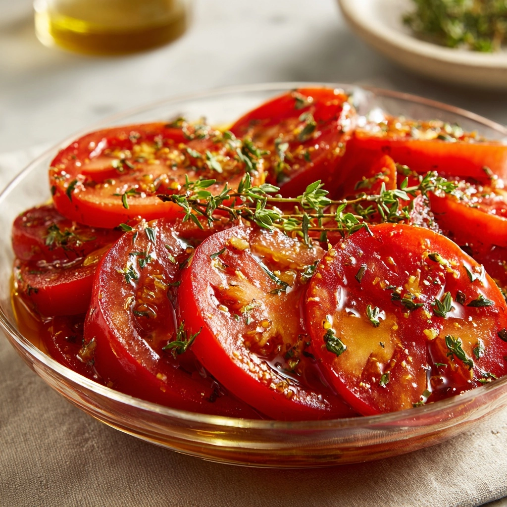 Easy Marinated Tomatoes Recipe - Recipe Image