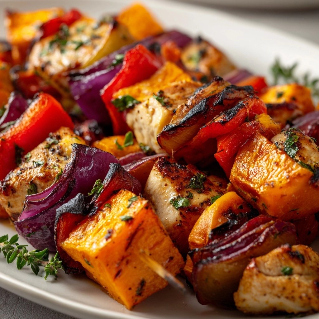 Chicken and Sweet Potato Kebabs Recipe - Recipe Image