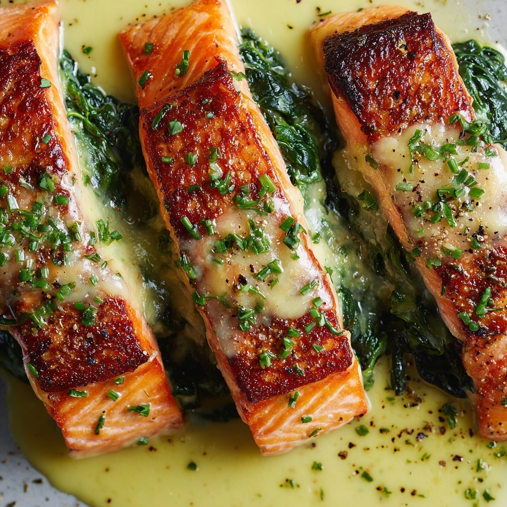 Blackened Salmon Stuffed with Spinach and Parmesan Cheese Recipe - Recipe Image