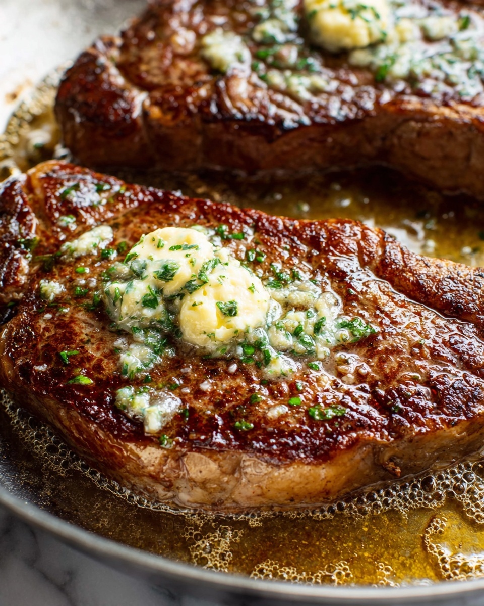Perfectly Seared Ribeye Steak with Cowboy Butter Recipe - Recipe Image
