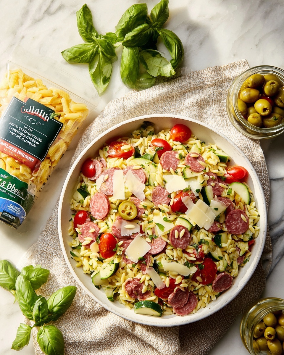 Italian Orzo Salad Recipe - Recipe Image
