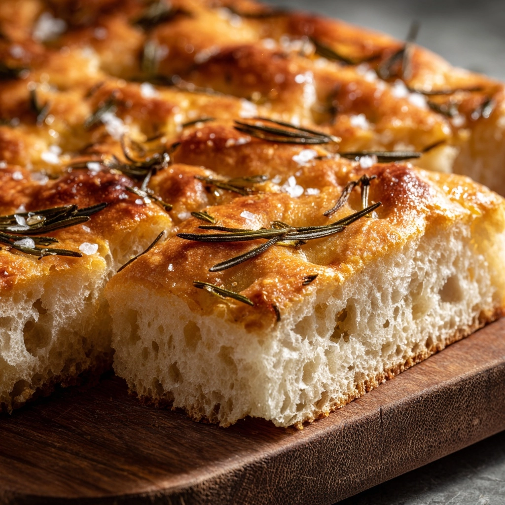 Rustic No-Knead Rosemary Garlic Bread Recipe - Recipe Image