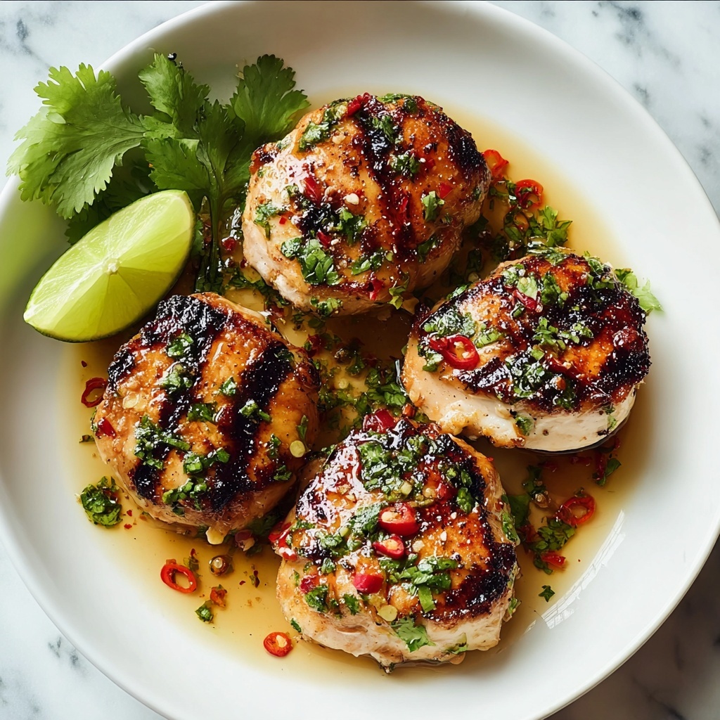 Grilled Honey Chili Lime Cilantro Chicken Recipe - Recipe Image