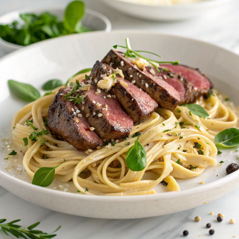 Garlic Butter Steak Lightning Noodles Recipe