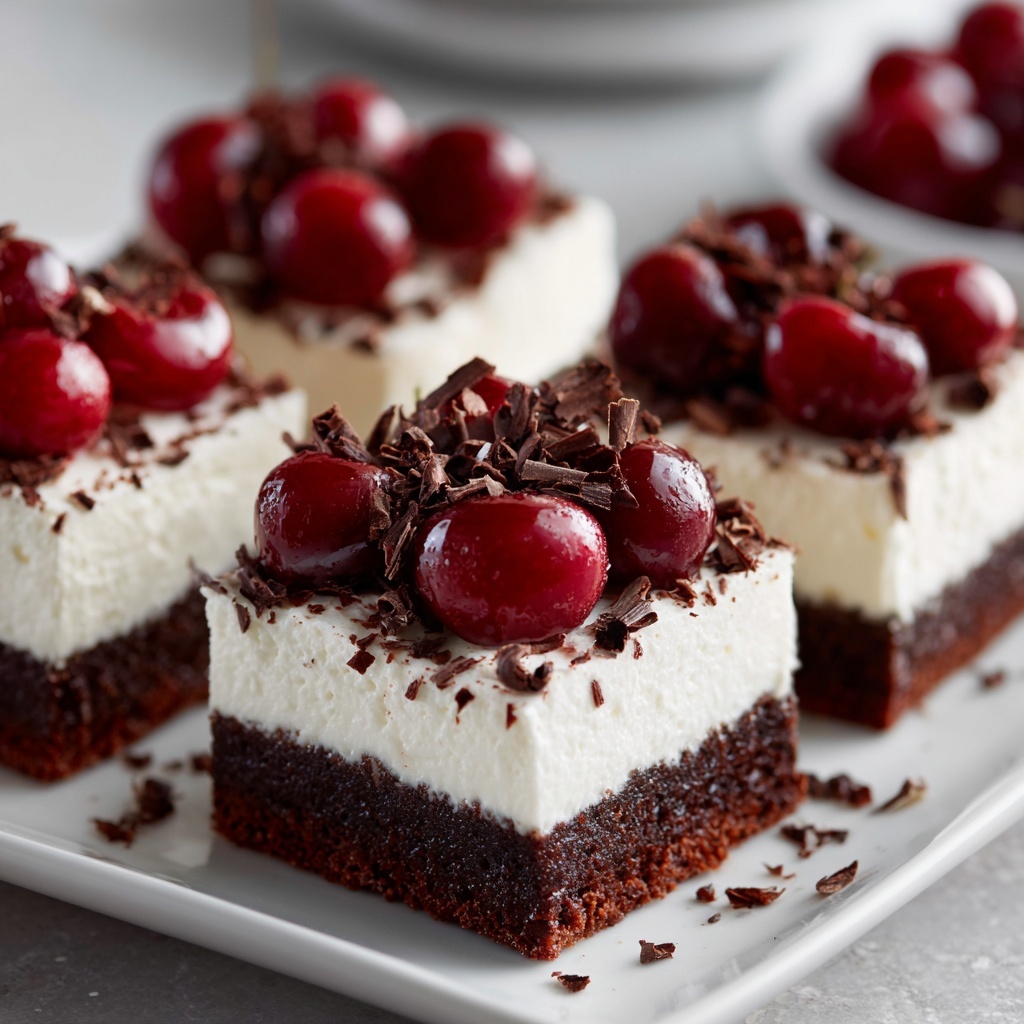 No-Bake Black Forest Slice Recipe - Recipe Image