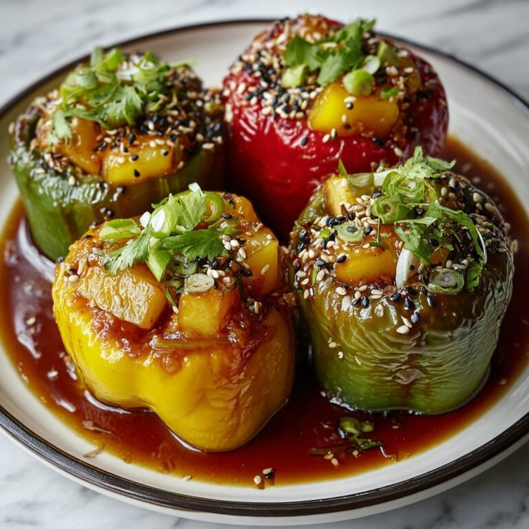 Teriyaki Pineapple Chicken Stuffed Peppers Recipe