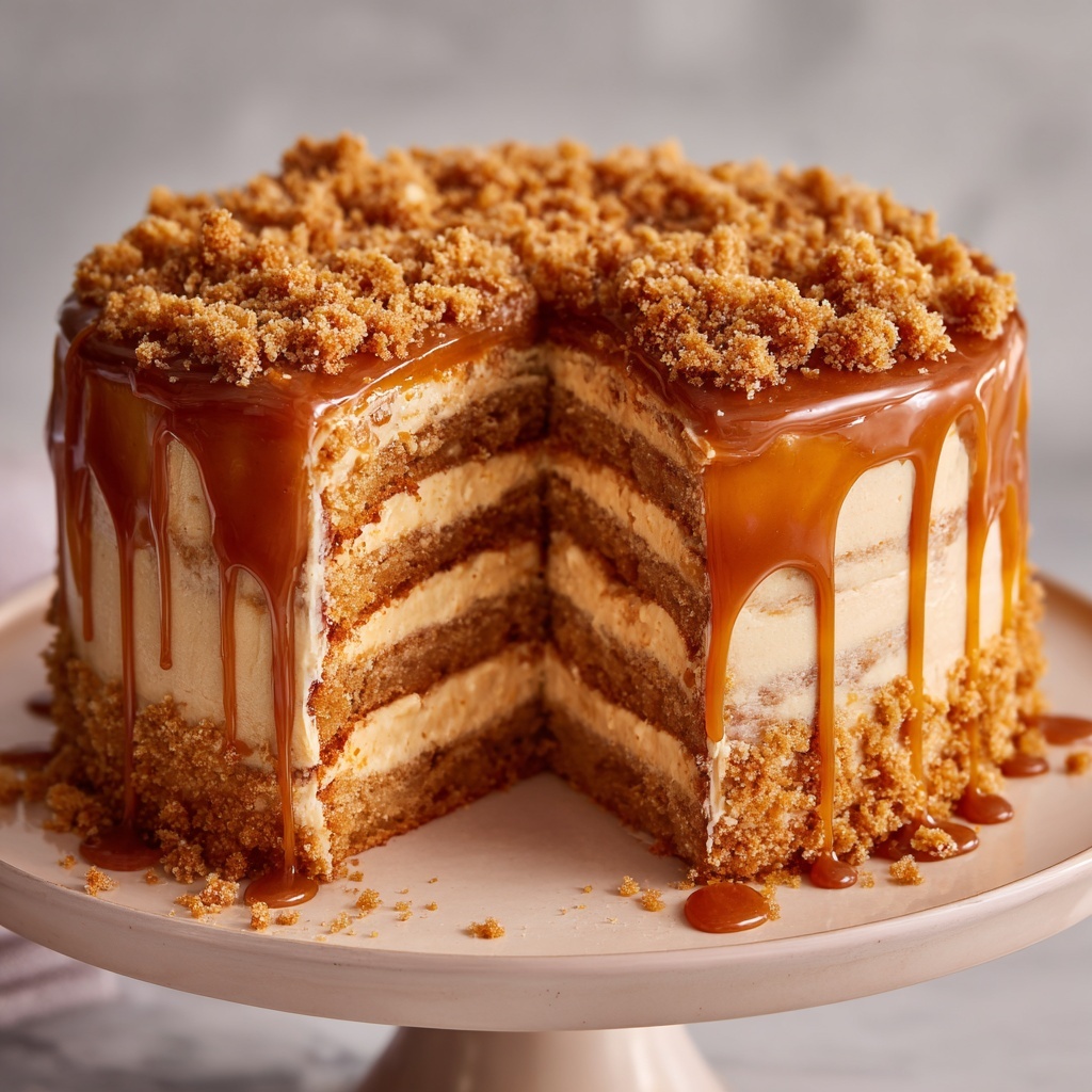 Caramel Toffee Crunch Cake Recipe - Recipe Image