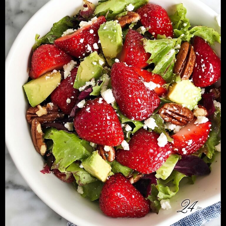 Strawberry Avocado Salad with Pecan-Feta Dressing Recipe
