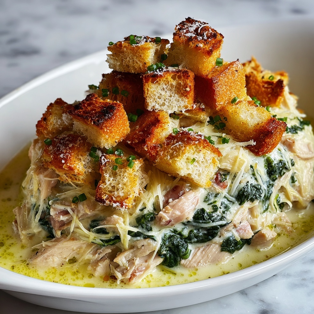 Creamy Chicken and Spinach Casserole with Cream Cheese Recipe - Recipe Image