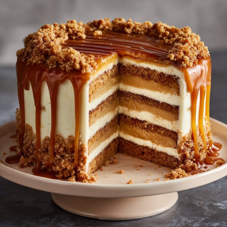 Caramel Toffee Crunch Cake Recipe