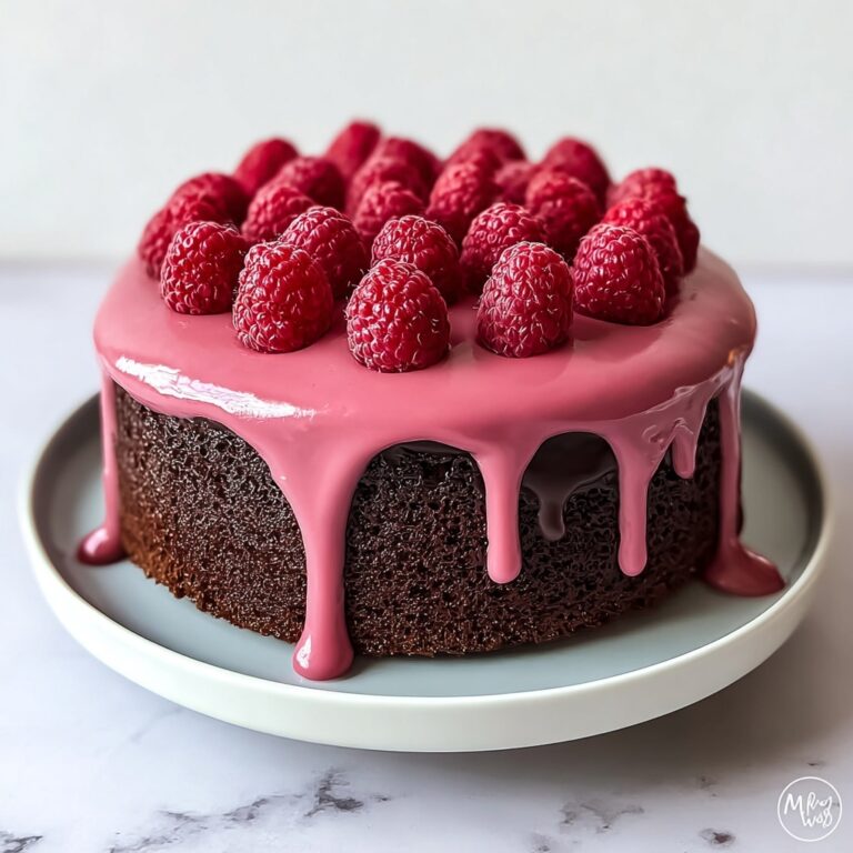 Indulgent Fudgy Chocolate Cake with Raspberry Frosting Recipe