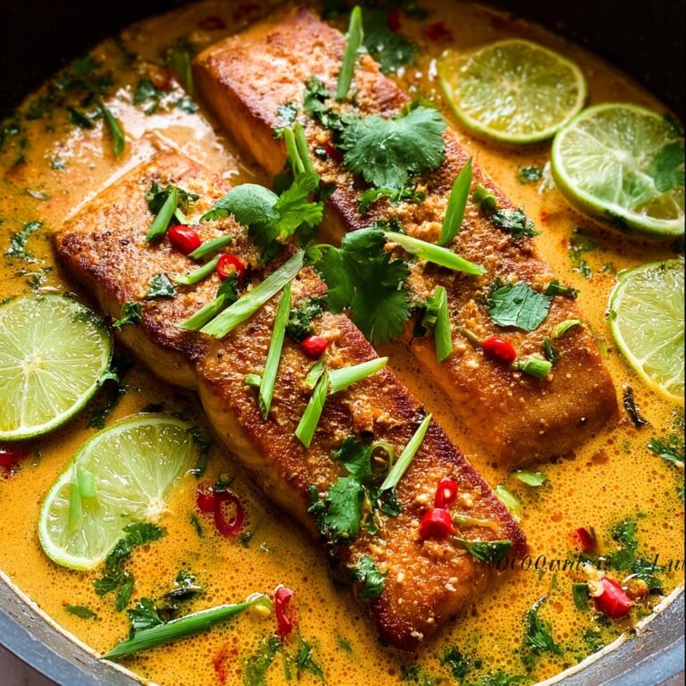 Poached Salmon in Coconut Lime Sauce Recipe