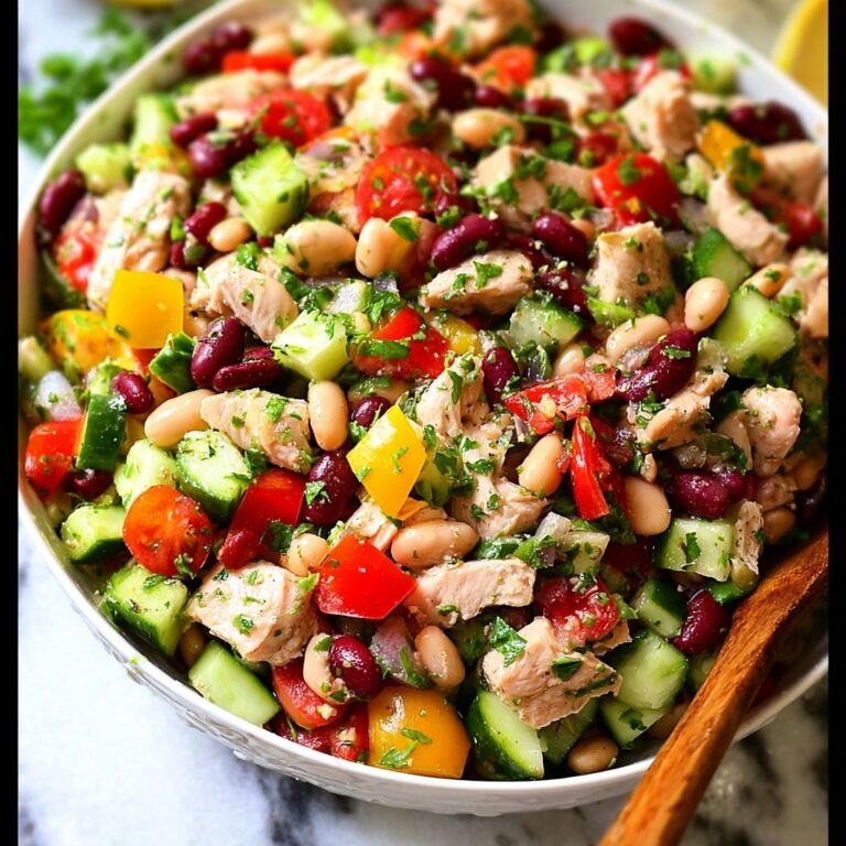 High-Protein Dense Bean Salad with Chicken Recipe
