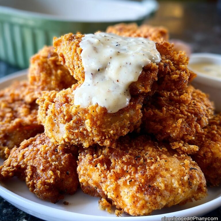 Crispy Chicken Fried Chicken with Homemade Gravy Recipe