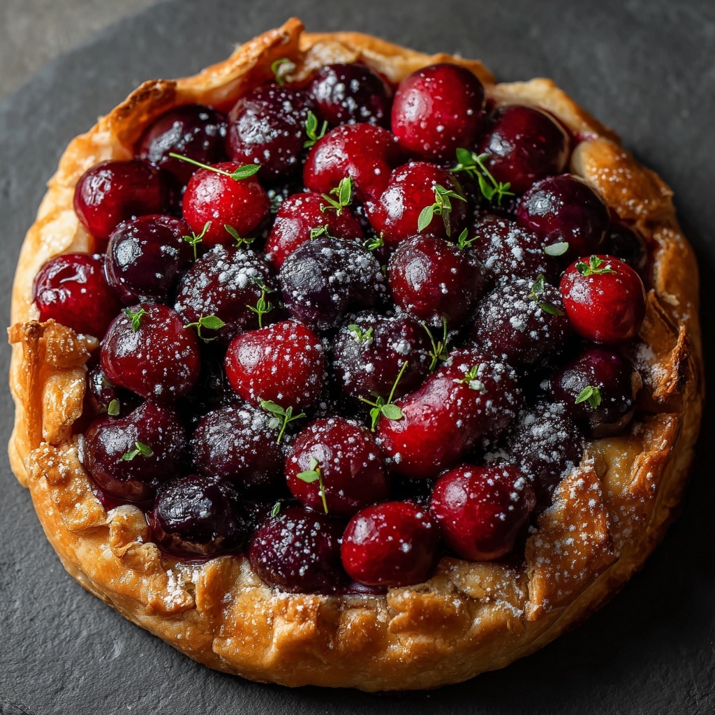 Sour Cherry Frangipane Tart Recipe - Recipe Image