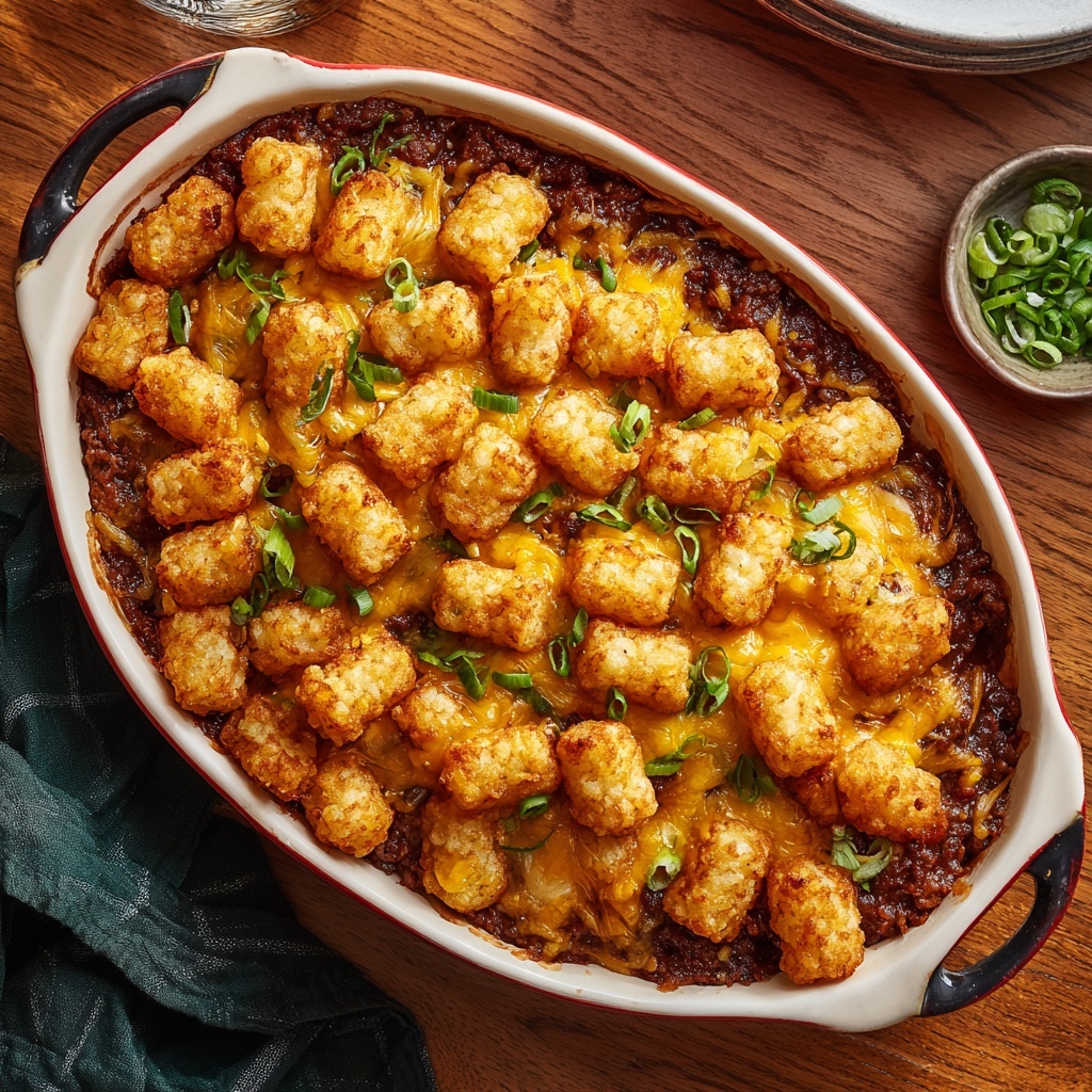Crispy Tot Chili Casserole Recipe - Recipe Image
