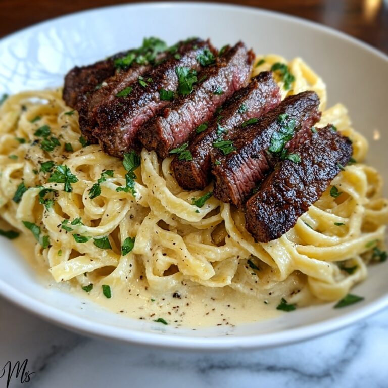 Indulgent Cajun Garlic Butter Steak over Creamy Parmesan Linguine Recipe