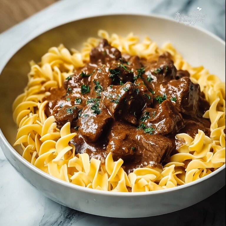 Beef Stroganoff with Egg Noodles Recipe